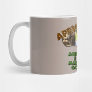 Africa is Calling Wildlife Continent Collage Mug